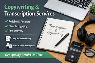 provide accurate copywriting and transcription services