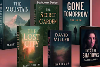 do modern buchcover design for authors on amazon KDP both kindle and paperback
