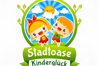 create perfect childcare education preschool kids and baby store logo design