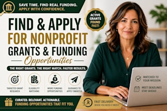 help you find and apply for nonprofit grants and funding opportunities fast