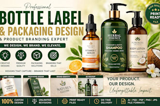 design bottle label design packaging design and product branding expert