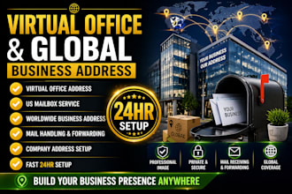 provide virtual office, business address, US mailbox, company address worldwide