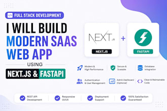 build a modern saas web app using nextjs and fastapi
