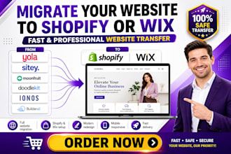 migrate sitey yola doodlekit ionos moonfruit builderall website to shopify wix