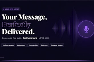 record a professional voice over for videos and narration