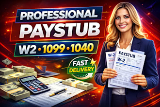 format paystubs, check stubs, bank statement, and w2 1099 forms fast