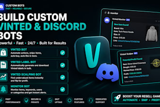 build discord vinted bot, vinted label bot, vinted scalping bot, monitor bot