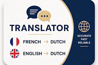 translate french or english to dutch manually and professionally