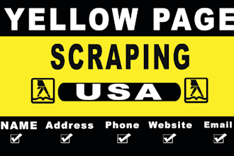 scrape yellow pages USA and extract business leads with emails list