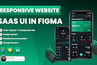 a high converting responsive website or saas UI in figma
