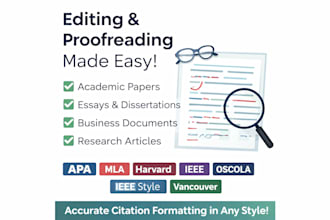 edit, proofread and format your document with citations