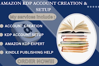 create amazon KDP account, setup and publish kindle and paperback books