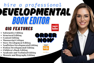be fiction novel developmental editor for litrpg, adventures, teen, game books