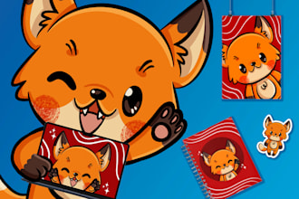 create kawaii characters for projects and merch