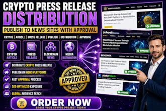 distribute crypto article press release publish to news press release approval