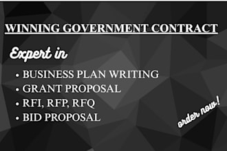 do winning government contract, rfp, government contract bid proposal writing