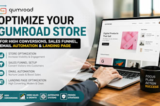 optimize your gumroad store for high conversions sales funnel email automation