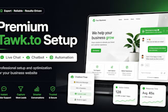 set up premium tawk live chat and automation
