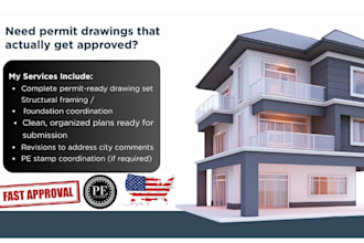 structural engineer permit drawings california ohio texas florida USA pe stamp