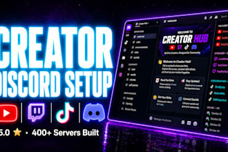 setup your streamer or youtube discord server for your community