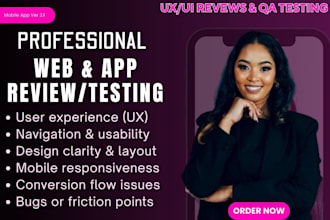 test and review your website or mobile app UX with actionable feedback