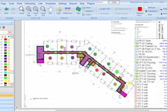 commercial building material cost breakdown, mep material takeoff, planswift