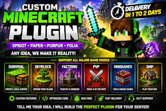 develop custom spigot or paper minecraft plugin