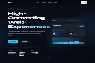 build a high converting landing page with react or nextjs