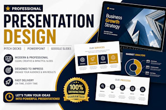 do professional presentation design, pitch deck, power point slides