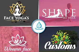 do modern spa beauty yoga natural health wellness cosmetic logo for you
