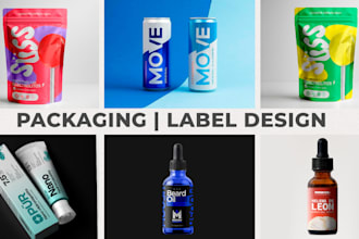 design product packaging and label for your brand