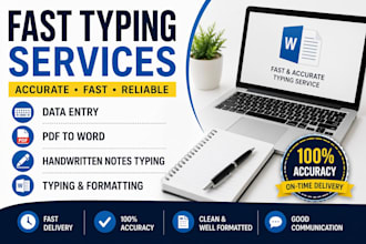 do fast typing and data entry