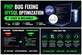 fix PHP bugs or optimize mysql queries fast