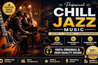 create chill jazz, jazz trio, jazz guitar, lounge music, instrument track