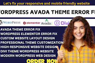 fix issues and bugs in avada, elementor, divi theme customization and martfury