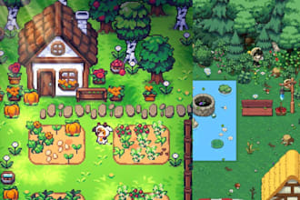 do pixel art tileset tile map, pixel background topdown tileset, platformer game