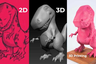 convert 2d to 3d model convert 2d image to 3d printing 3d character 3d sculpting