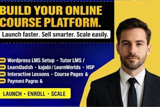 build wordpress lms website talent lms tutor kajabi learnworld learndash h5p lms