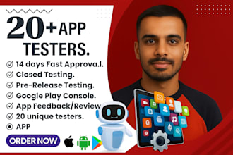 provide 12 testers for the google play closed testing