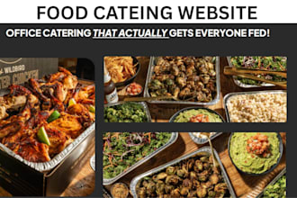 design food catering website bakery shopify store seafood restaurant website