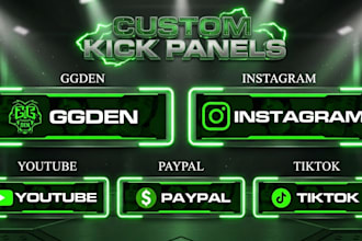 make custom panels for kick or twitch