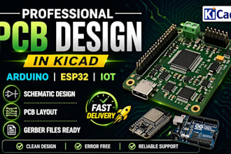 design arduino and esp32 pcb in kicad with gerber files