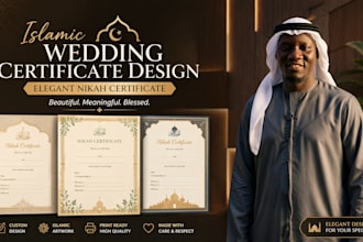 islamic wedding certificate design elegant nikah certificate