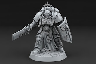 sculpt 3d miniatures for tabletop games, dnd, warhammer and collectibles