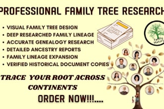design family tree chart,ancestry, genealogy research, trace your family lineage