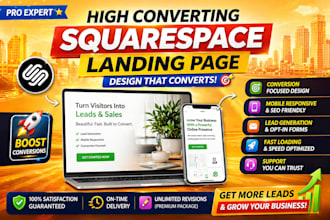 design squarespace landing page that converts