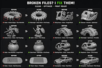 do stl file repair 3dscan cleanup edit obj fix mesh 3d head face 3mf 3dprint