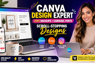 design canva etsy mockups, etsy listing thumbnails, seo and product listing