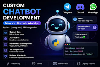 develop a custom telegram bot in python