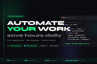 build a python script to automate and organize your files